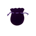 Calabash Velvet Drawstring Purple Pouches H:9 x W:7cm (10 Pcs)